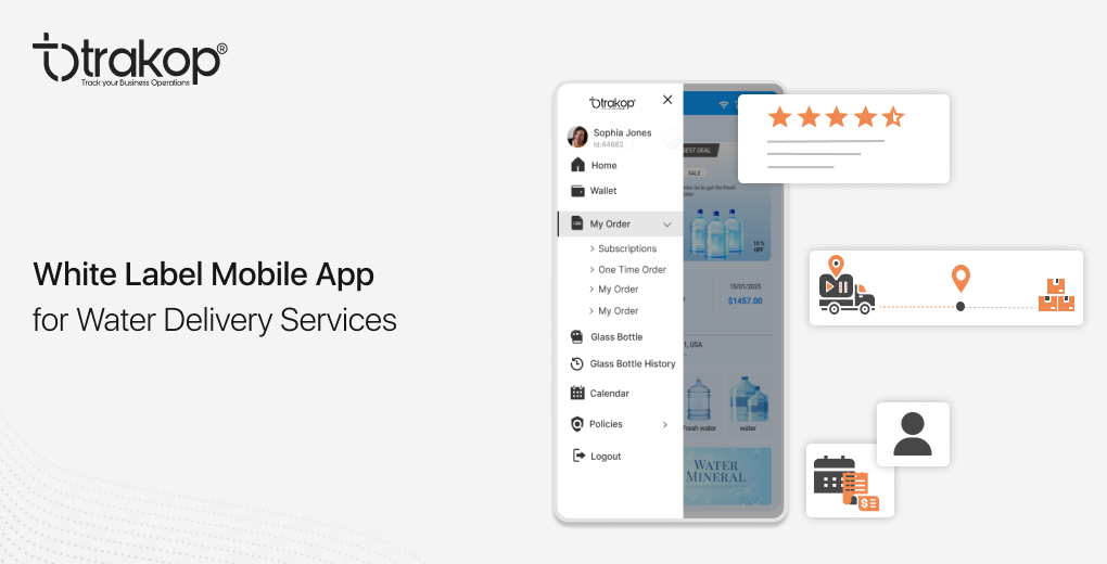ravi garg, trakop, white label mobile app, water delivery services